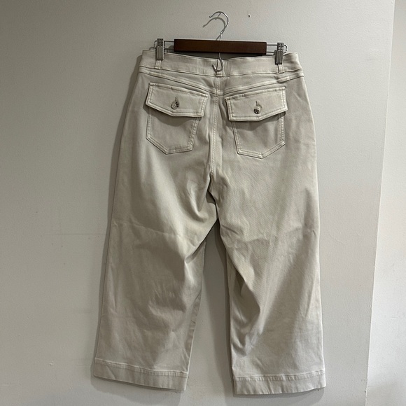 SPANX Ankle-Length Twill Pants - Cream - Picture 4 of 13